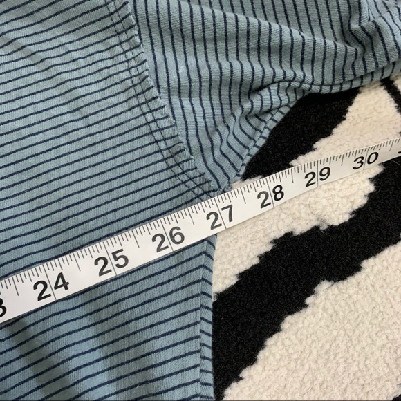 Anthropologie LIV Los Angeles Day Off Henley Striped Top Tee Size Medium - Picture 6 of 8